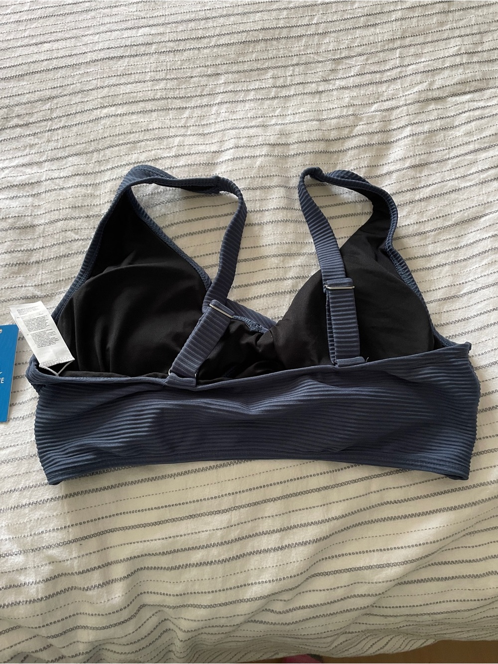 CupShe Blue Ribbed Bikini Top - Picture 3 of 4